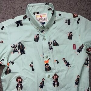 RSVLTS x Home Alone Wet Bandits Kunuflex Button Up Shirt Youth Small Rare